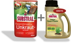 SUBSTRAL Rasendünger mit Unkrautvernichter + Magisches Rasen-Pflaster GRATIS