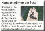 Kompostwürmer per Post
